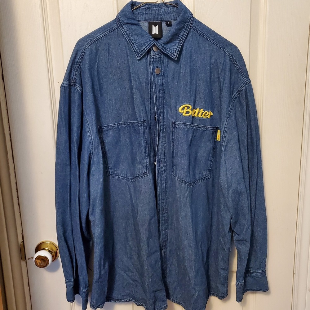 BTS Butter Denim Shirt Jean Jacket XL Great‎ Condition